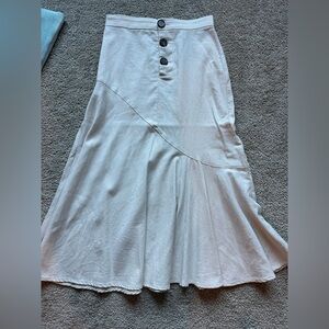 Linen Midi Skirt